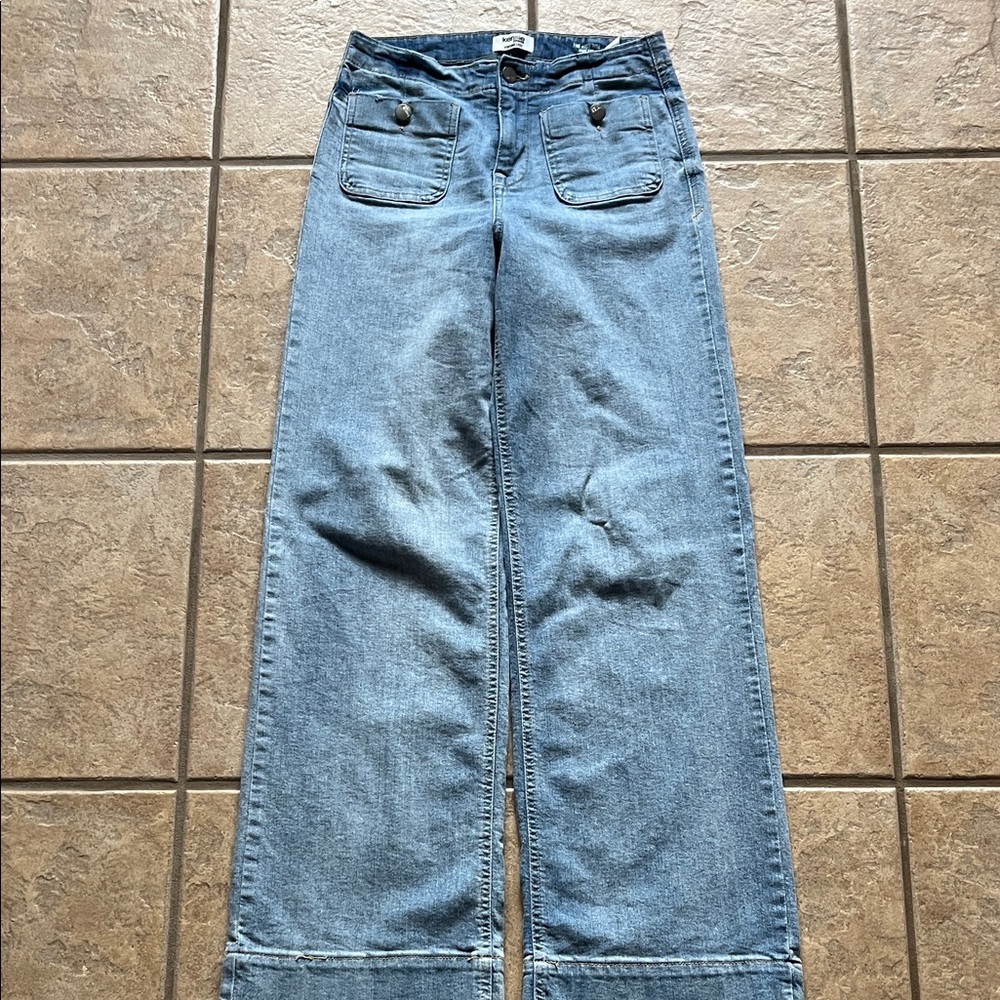 Kensie Light Blue Flare Jeans High Rise